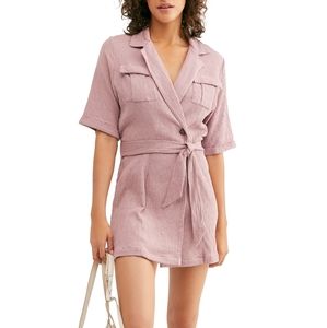 Pink Belted Women's Dress